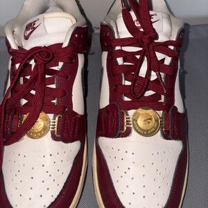 Nike Burgundy and Cream Dunk Lo with Gold Accents “Sisterhood”